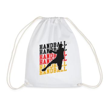 Handball Team Germany Flag Handball Player - Drawstring Bag - white - Front