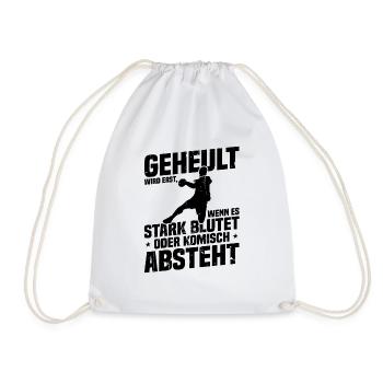Handball nix for wimps Gift for handballer - Drawstring Bag - white - Front