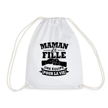 Maman et fille une équipe pour la vie - Sac de sport léger - blanc - Devant
