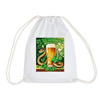 JOUR DE LA SAINT-PATRICK SERPENT BIÈRE TRÈFLE - Sac de sport léger - blanc - Devant