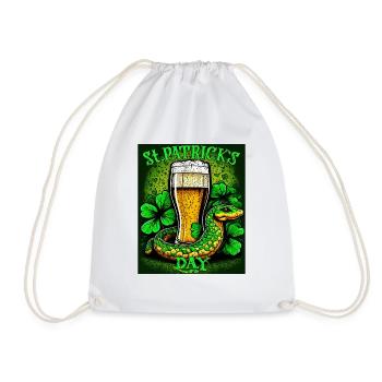 JOUR DE LA SAINT-PATRICK SERPENT BIÈRE TRÈFLE - Sac de sport léger - blanc - Devant