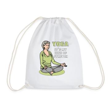 YOGA, C’EST MON GENRE D’ÉTIREMENT - Sac de sport léger - blanc - Devant