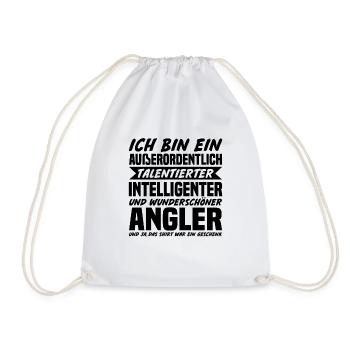 Außerordentlich Talentierter Intelligenter Angler - Turnbeutel - Weiß - Vorne