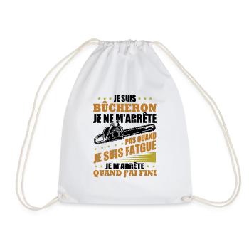 Je suis bûcheron - Sac de sport léger - blanc - Devant