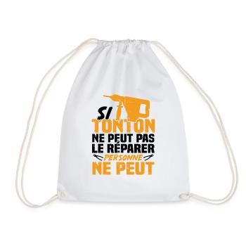Si tonton ne peut pas le réparer personne ne peut - Sac de sport léger - blanc - Devant
