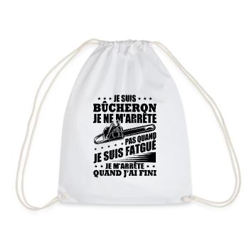 Je suis bûcheron - Sac de sport léger - blanc - Devant