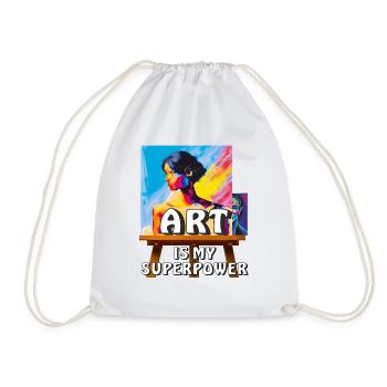 L’ARTISTE FAIT L’IMAGE - Sac de sport léger - blanc - Devant