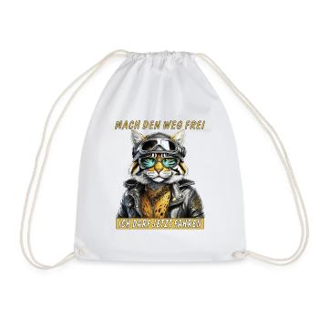 BLOUSON EN CUIR DE CHAT LA MOTO EST AUTORISÉE À CONDUIRE - Sac de sport léger - blanc - Devant