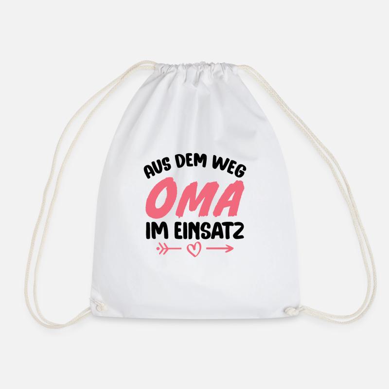 Aus dem weg Oma im einsatz - Turnbeutel - Weiß