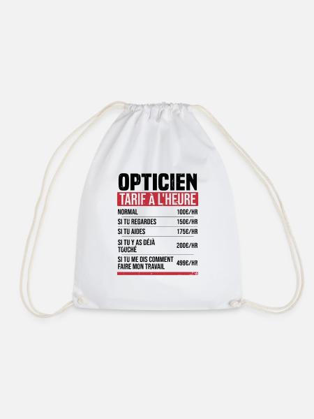 Optiker Stundensatz Geschenkidee Humor - Turnbeutel - Weiß