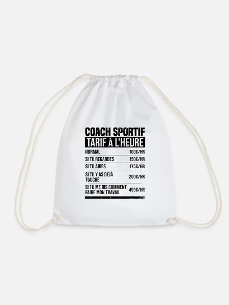 Personal Trainer Stundensatz Humor Geschenkidee - Turnbeutel - Weiß