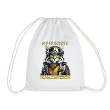 KATZE LEDERJACKE MOTORCYCLE ENTHUSIAST - Turnbeutel - Weiß - Vorne
