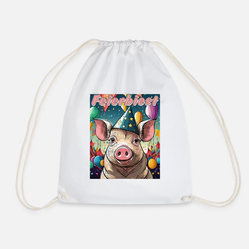 SCHWEIN FEIERBIEST - Turnbeutel - Weiß