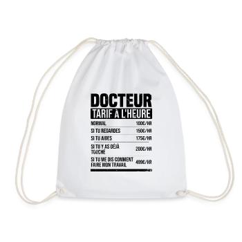 Doktor Stundensatz Humor Geschenkidee - Turnbeutel - Weiß - Vorne