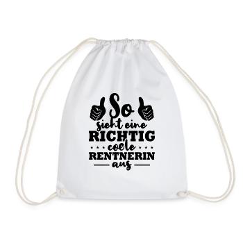 This is what a really cool retiree looks like - Drawstring Bag - white - Front