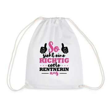 This is what a really cool retiree looks like - Drawstring Bag - white - Front