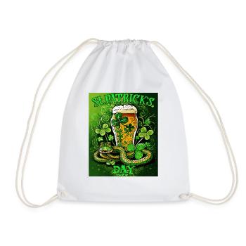 JOUR DE LA SAINT-PATRICK SERPENT BIÈRE TRÈFLE - Sac de sport léger - blanc - Devant
