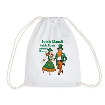 IRISH DANCE IRISH ROOTS DANCING SHOOTS - Drawstring Bag - white - Front