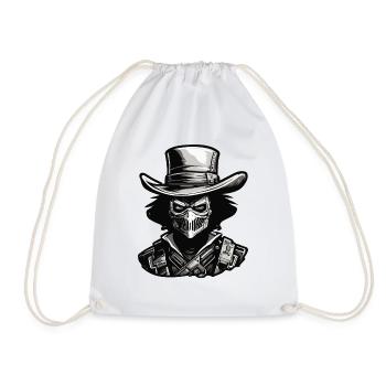 Cowboy / Wilde Westen / Wüste / Lasso / Rodeo - Turnbeutel - Weiß - Vorne