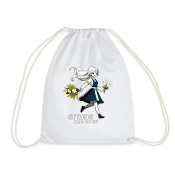 MRS. BLUMEN SPRING HAS COME - Drawstring Bag - white - Front