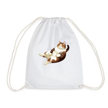 GRAISSE DE CHAT COUCHÉE - Sac de sport léger - blanc - Devant