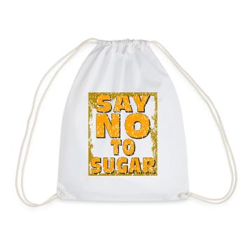 ZUCKER SAY NO TO SUGAR - Drawstring Bag - white - Front