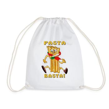 PASTA BASTA - Drawstring Bag - white - Front