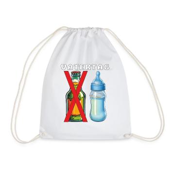BABYFLASCHE BIERFLASCHE VATERTAG - Turnbeutel - Weiß - Vorne