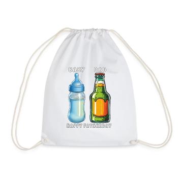 BÉBÉ PAPA BONNE FÊTE DES PÈRES - Sac de sport léger - blanc - Devant