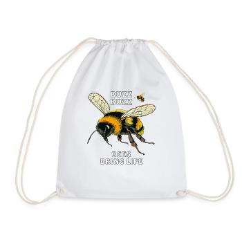 HUMMELN BUZZ BUZZ BEES BRING LIFE - Turnbeutel - Weiß - Vorne