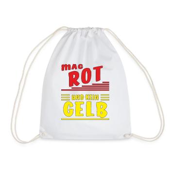 LIKES RED AND NOT YELLOW - Drawstring Bag - white - Front