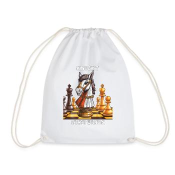 SCHACH KNIGHT SECRET WEAPON - Turnbeutel - Weiß - Vorne