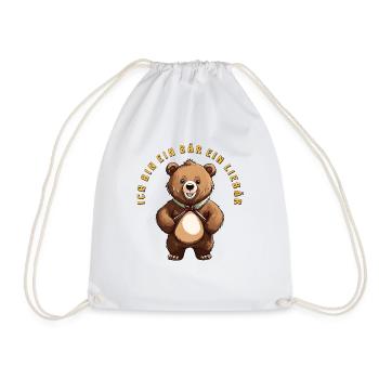 JE SUIS UN OURS, UN CHÉRI - Sac de sport léger - blanc - Devant