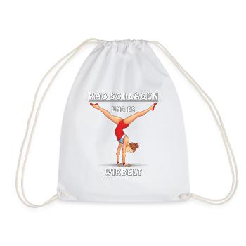 CARTWHEELS AND IT WHIRLS - Drawstring Bag - white - Front
