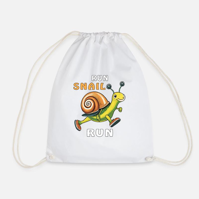 SCHNECKE RUN SNAIL RUN - Turnbeutel - Weiß