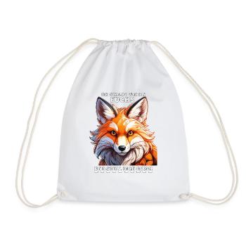 BE SMART AS A FOX - Drawstring Bag - white - Front
