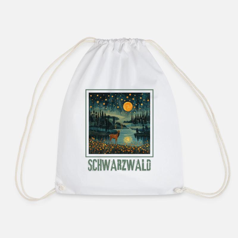 Black Forest Trekking Hiking - Drawstring Bag - white