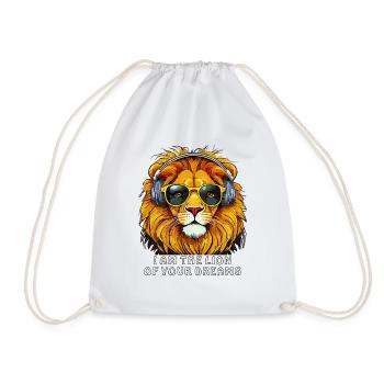 I AM THE LION OF YOUR DREAMS - Drawstring Bag - white - Front