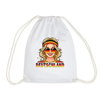 GERMANY WOMAN - Drawstring Bag - white - Front