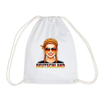 GERMANY WOMAN - Drawstring Bag - white - Front