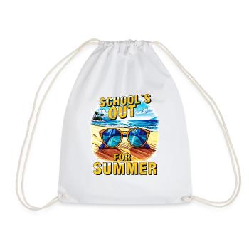 SCHOOL'S OUT FOR SUMMER - Drawstring Bag - white - Front