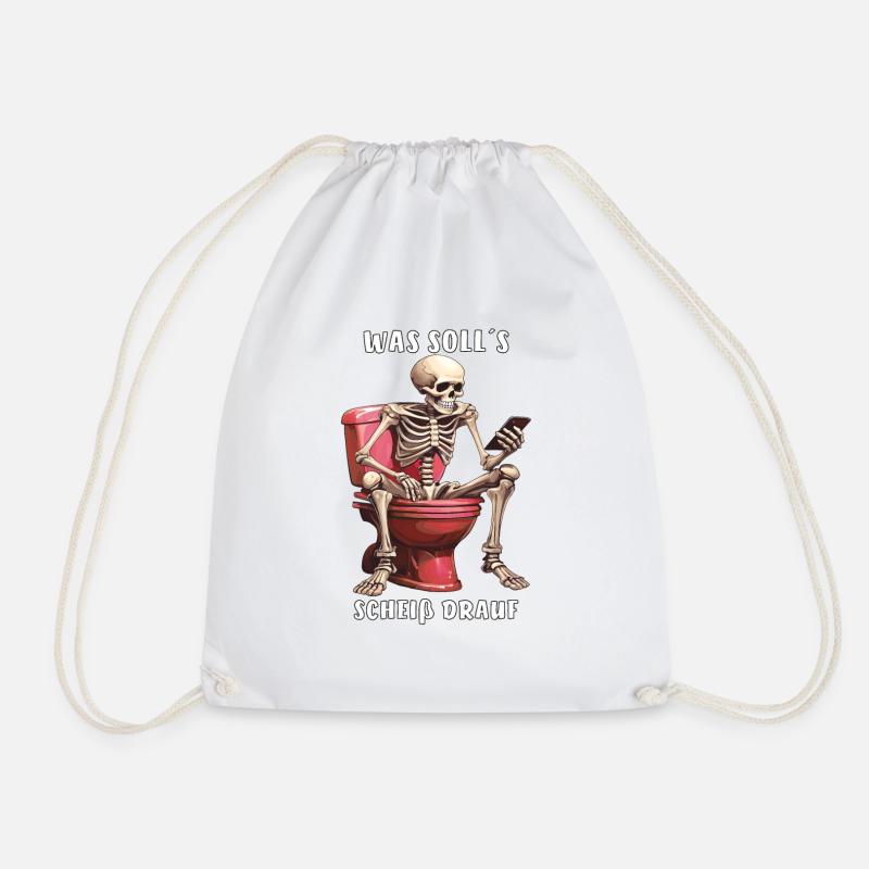 SQUELETTE QU’EST-CE QUE C’EST QUE CE - Sac de sport léger - blanc