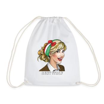 WOMAN ITALY BEST ITALY - Drawstring Bag - white - Front