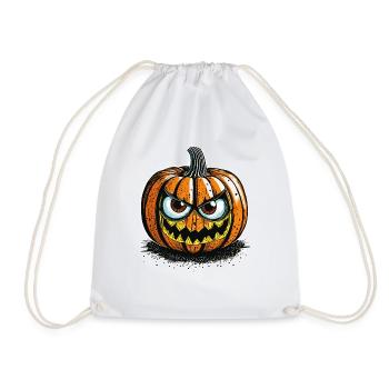HALLOWEEN PUMPKIN - Drawstring Bag - white - Front
