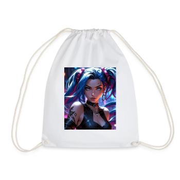 Anime-Mädchen - Turnbeutel - Weiß - Vorne