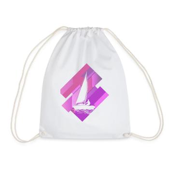 Sailboat Sailor Boat - Drawstring Bag - white - Front
