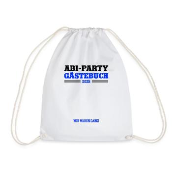 Abi Party Abitur Feier Gästebuch Abschlußklasse 25 - Turnbeutel - Weiß - Vorne