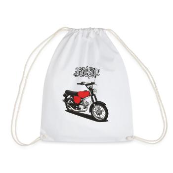 S51 (red) // Illustration - Drawstring Bag - white - Front