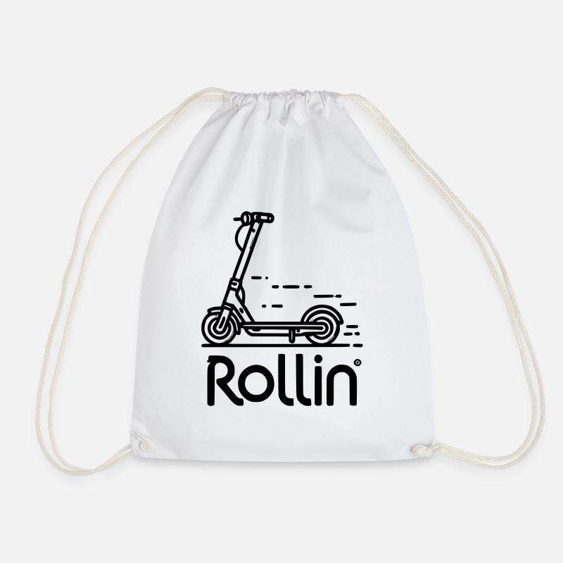 E-scooters - Drawstring Bag - white