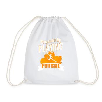 Je préférerais jouer au futsal Citation audacieuse d’un athlète - Sac de sport léger - blanc - Devant